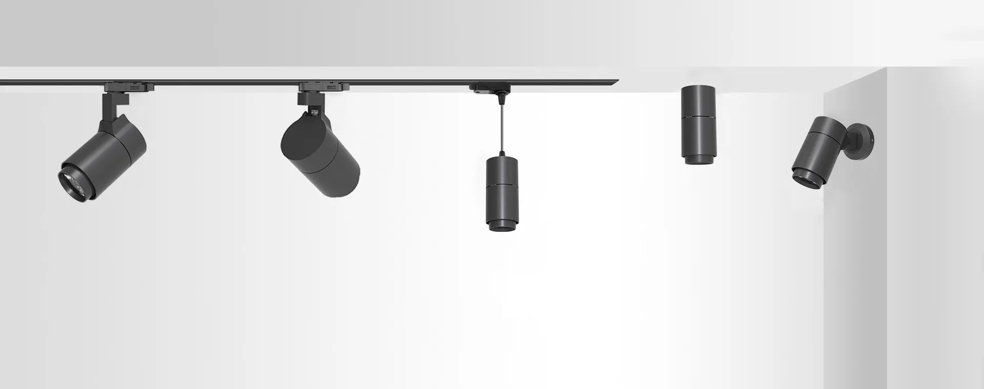 OVEGA Standard track light — precision beam control for lobby and restaurant spaces